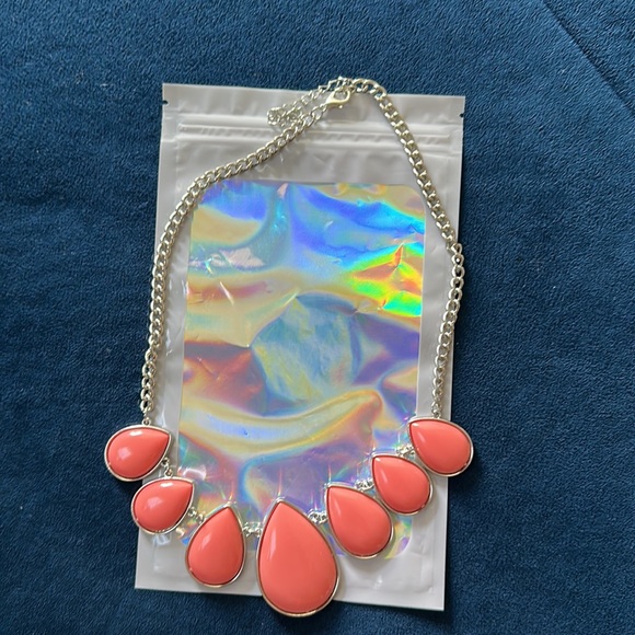 Coral and Silver Necklace - Picture 2 of 6